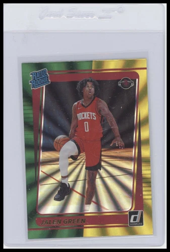 2021-22 Donruss #209 Jalen Green Holo Green and Yellow Laser RC