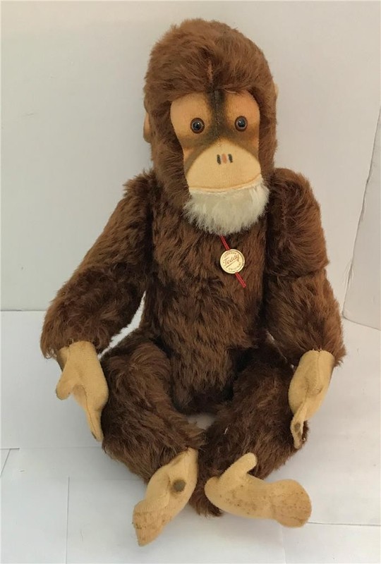 Vintage 1950s Hermann Teddy Original Chimpanzee/Monkey 14" Long