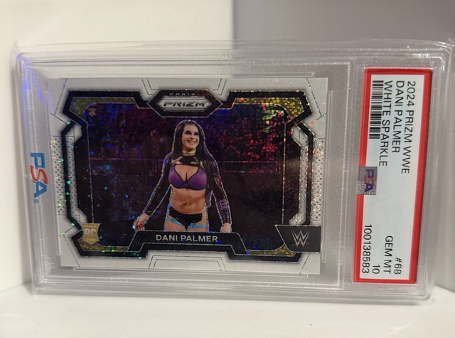 2024 Panini Prizm WWE Dani Palmer #68 White Sparkle Prizm (RC)