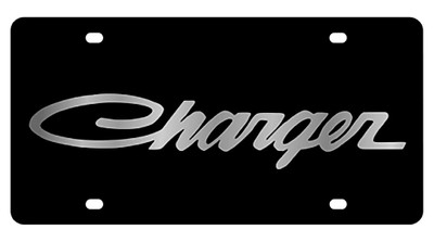 New Dodge Charger Script Logo Acrylic License Plate | eBay