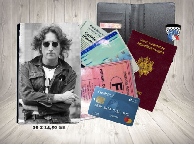 john lennon 103 carte identité grise permis passeport card holder