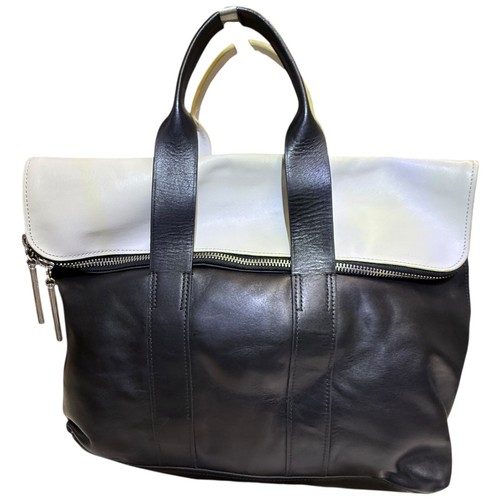 3.1 Phillip Lim 31 Hour Tote Bag Black & White Soft Leather X-Large Work Bag - Bild 2 von 17