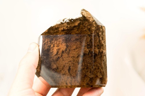 Quarzo affumicato bronzo naturale con quarzo da giardino lodolite paesaggistico - Foto 9 di 10