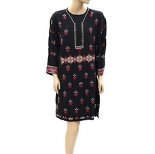 Ulla Johnson Floral Embroidered Mini Dress Embellished Vintage Black S-4 214919