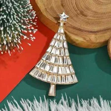 Christmas Tree brooch pin Fashion Jewelry NEW Free Ship 2.5 Inch