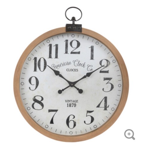 Vintage Country Farmhouse Wood Wall Clock