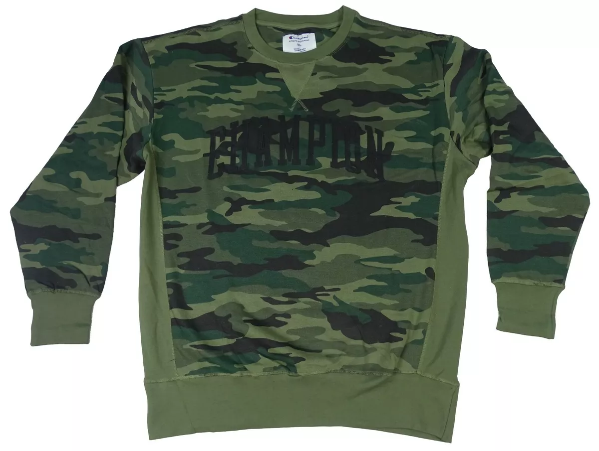 Champion Men's Big & Tall Camo Long Sleeve Crewneck Sweatshirt