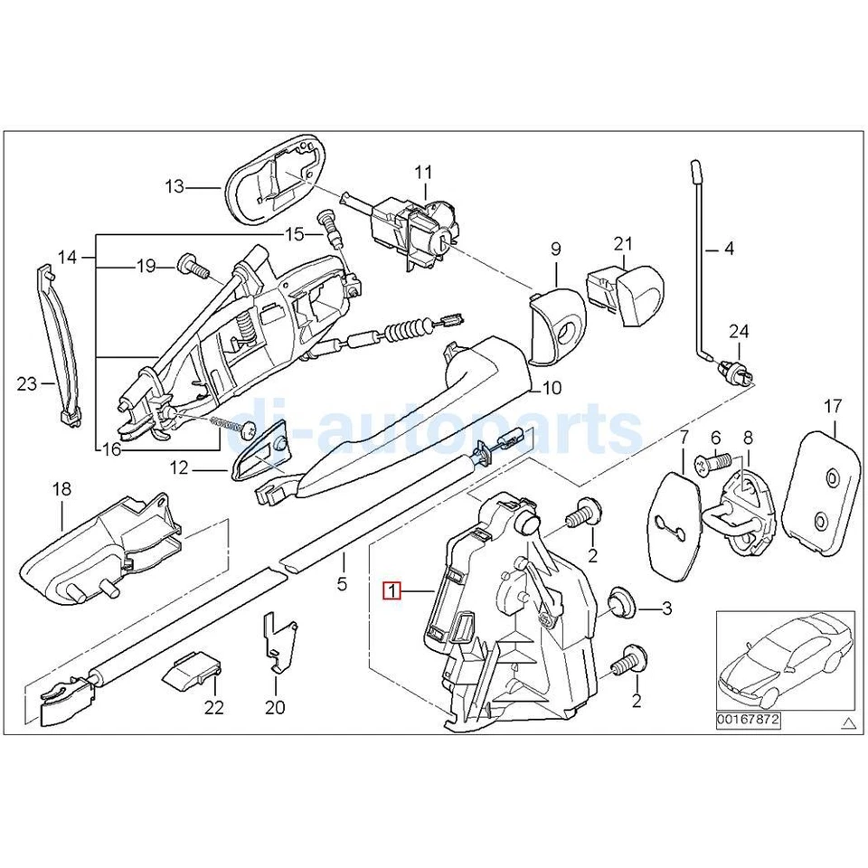 Двигатель привода переднего левого встроенного дверного замка 51217011247 для BMW E46 325 330CI - Изображение 2 из 4
