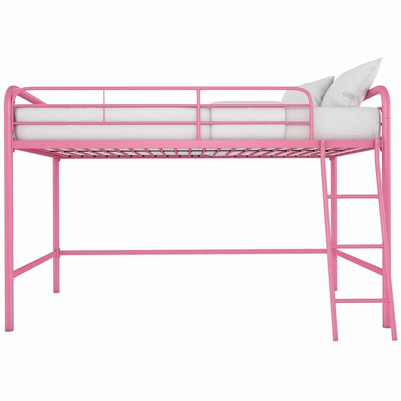 DHP Junior Twin Metal Loft Bed in Pink eBay