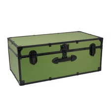30" Trunk With Lock, Easy-To-Clean Vinyl Exterior,Olive Grove,One Front Handle