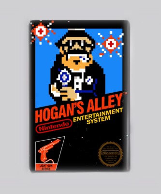 HOGANS ALLEY - 2''x3'' FRIDGE MAGNET (nintendo nes game 80s)