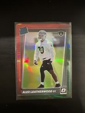 2021 Donruss RED GREEN PRIZM Alex Leatherwood Optic Rated Rookie Card #P-335 NFL
