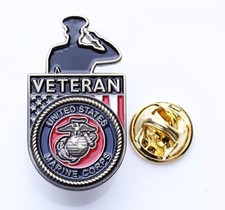 Marine Corps Veteran Salute Pin