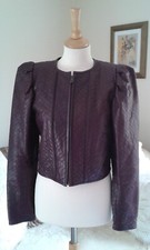Ulla Johnson Maroon Leather Jacket Size Medium