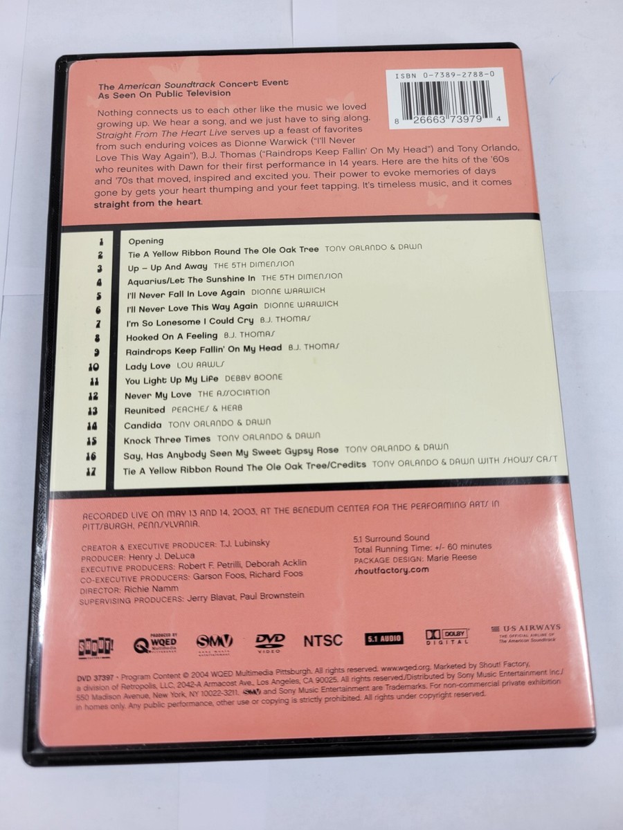 (未使用･未開封品)Straight From the Heart Live 1 [DVD] Straight From the Heart (DVD, 2007) for sale online | eBay