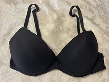 Vtg LILYETTE 875 Adds-A-Size Comfort Push-Up Underwire 36C Black Bra