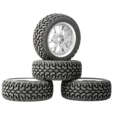 1/10 RC Rally Tires Aluminum Wheels for Tamiya XV-02 PRO Traxxas HSP HPI