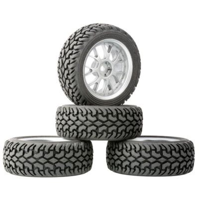 1/10 RC Rally Tires Aluminum Wheels for Tamiya XV-02 PRO Traxxas HSP HPI