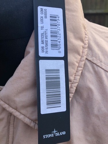 BNWT AW 2021 Stone Island Naslan Light Watro w/Primaloft TC - Beige - Large - Picture 7 of 7