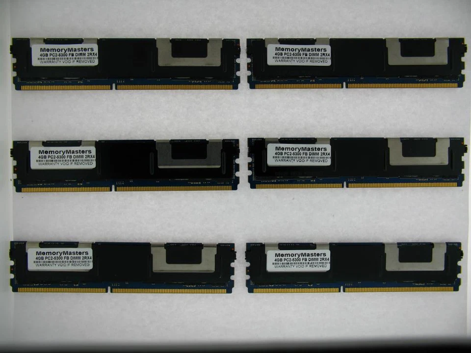 24GB 6x4GB MEMORY PC2-5300 ECC FB-DIMM Dell Precision WorkStation 490 - Image 3 of 4
