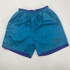 Vintage 80s NIKE Nylon Athletic Soccer Shorts Basketball Mens XL Grey Tag Swoosh