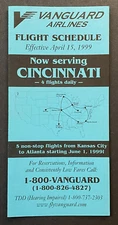 Vanguard Airlines Timetable Effective April 15, 1999