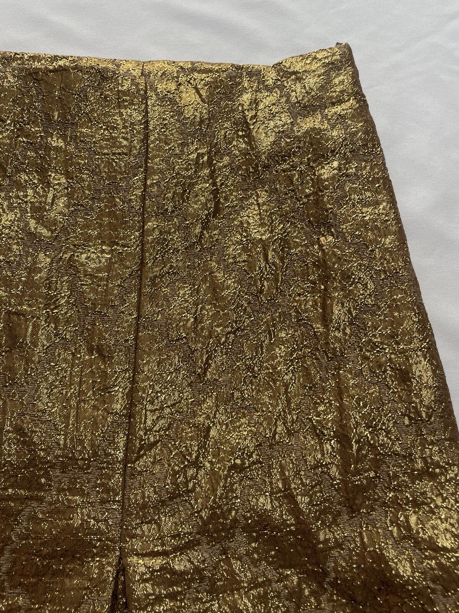 Prada Vintage Archive Spring 2002 Gold Brocade Lamé Pleat Prada Vintage Archive Spring 2002 Gold Brocade Lamé Pleat