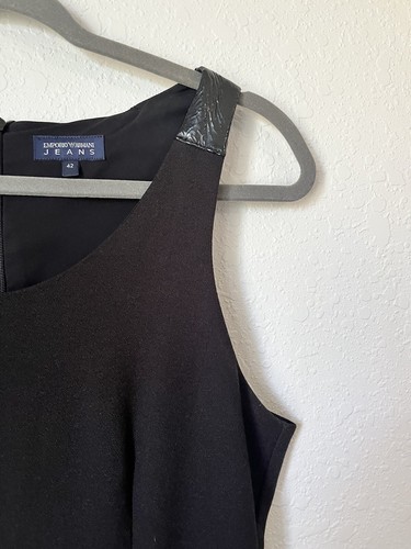 Emporio Armani Jeans Black Dress size 42 EUC - Picture 5 of 19