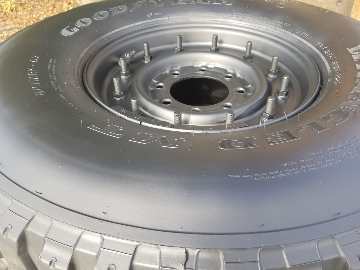 Humvee HMMWV Wheel and Tire Assembly 80-90% TREAD 37x12 Humvee HMMWV Wheel and Tire Assembly 80-90% TREAD 37x12