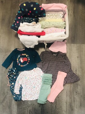  Großes Baby Mädchen 0-3 Monate Paket Outfits Sets Leggings Pullover M&S Winter