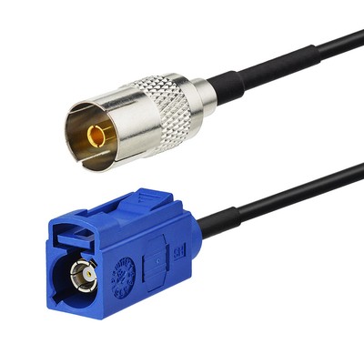 GPS Antenna Extension Cable Fakra C Female to IEC DVB-T TVJack pigtail RG174 6''