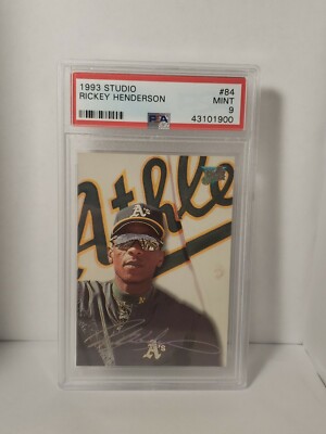 1993 Studio   Rickey Henderson   14th Year   MINT PSA 9 