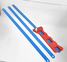 Metallsäge Eisensäge Handsäge einstellbar m. 3 Sägeblätter Griff Säge 300mm Lang