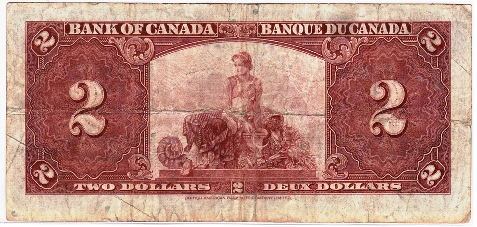 Mazuma *F1633 Canada 1937 KGVI $2 E/R 7635887 GVF - Image 2 of 2