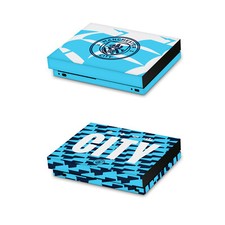 OFFICIAL MANCHESTER CITY MAN CITY FC LOGO ART VINYL SKIN FOR XBOX ONE X CONSOLE