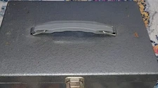 Vintage Metal Cash Box Rockaway Metal Prod Corp. NO KEY Fireproof RETRO 60s