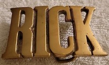Hippie Western Cowboy Brass 1970s Vintage Belt Buckle BOLD RICK