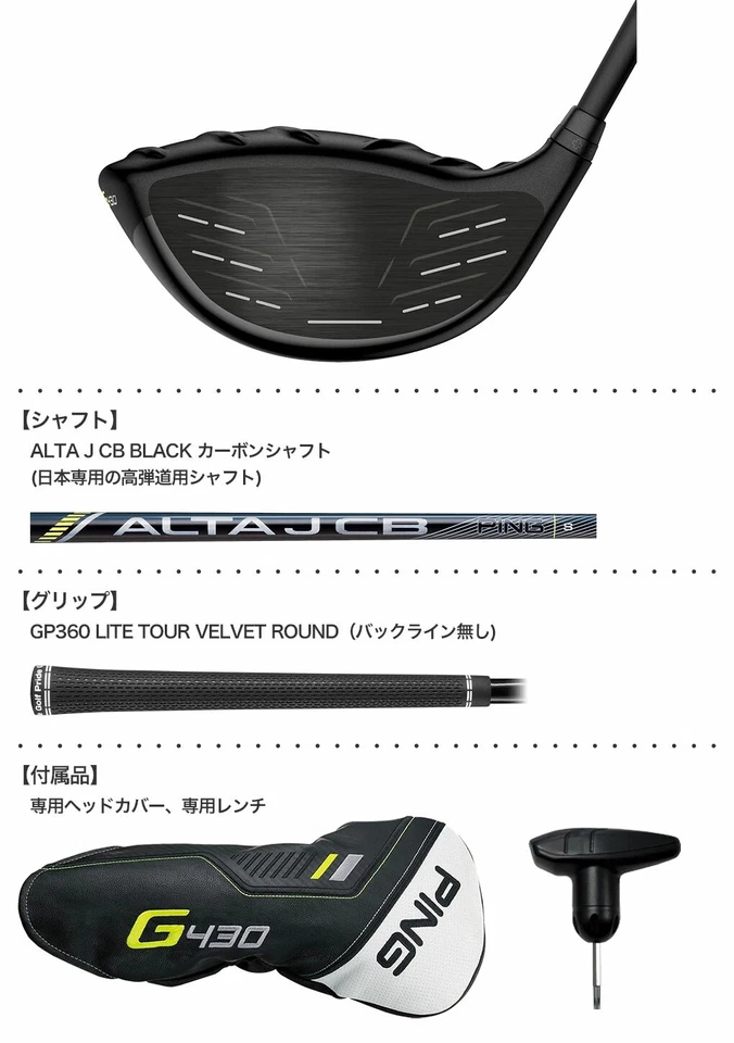 Ping Golf Club G430 SFT Driver 10.5° Club ALTA J CB Black Graphite Shaft R-Flex - Image 4 of 4