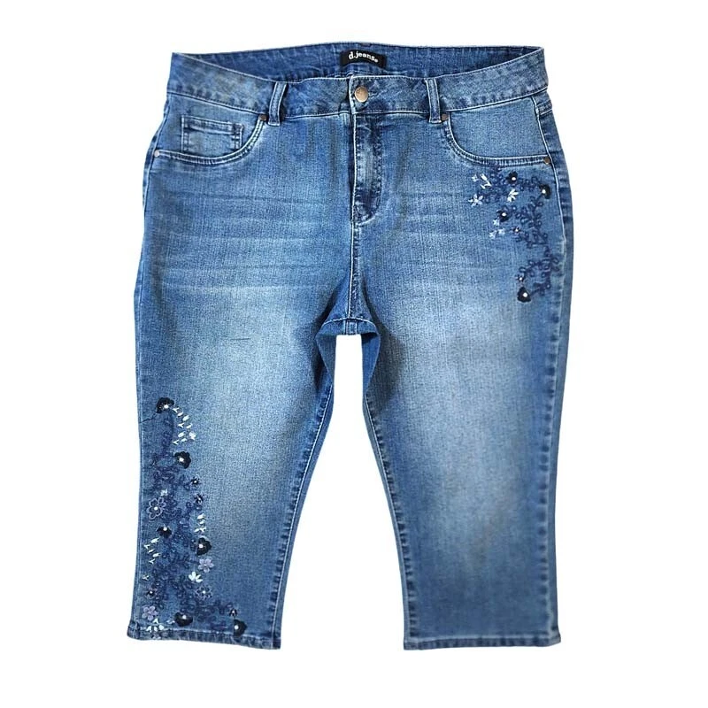 Designer capri best sale jeans