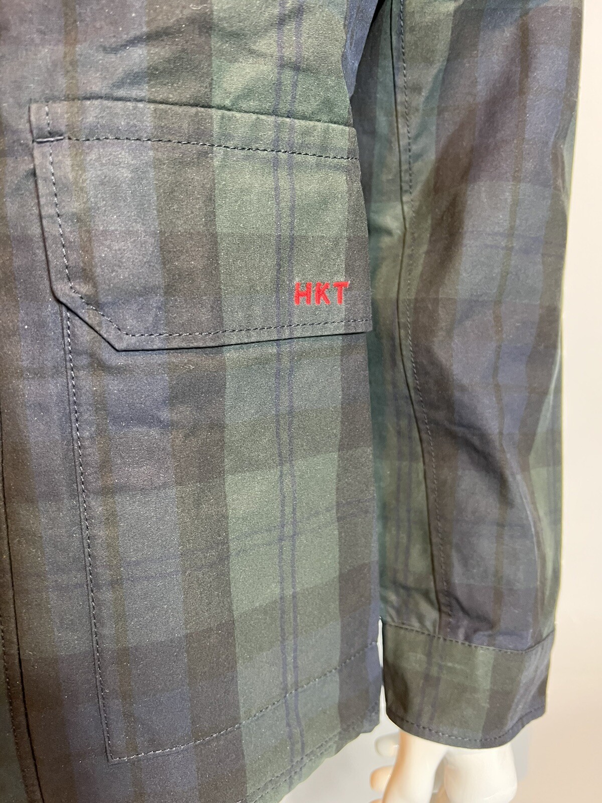 Hackett London Men's Dark Green Jacket Waxed  Biker Size M - HM402589/675 image 2