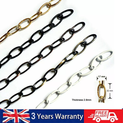 Schwerlast 3m Kette 32mm x 17mm Kette für Kronleuchter Pendelleuchten