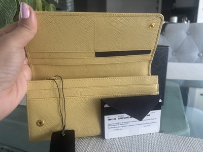 PRADA Beautiful Wallet New 1MH132 Saffiano metal polline