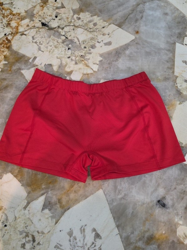 BCG Women’s Low Rise Boycut Dance Shorts Size L - Red 