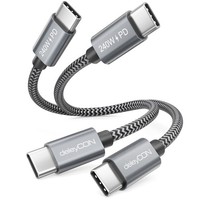 2X 0,15M Usb C Auf Usb C Ladekabel 240W 5A PD3.1 Schnellladekabel Usb Datenkabel