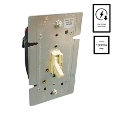 Leviton Ivory 3-Way Magnetic Low Voltage Toggle Touch Dimmer 1000W TGM10-1LI