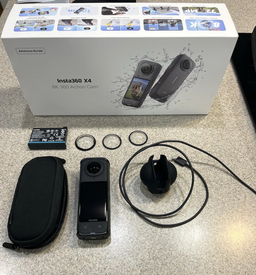 Insta360 x4 8k Waterproof Action Camera and Accessories (mint condition) - Image 2 of 4