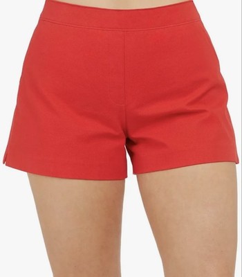 SPANX Polished 4'' Shorts Women Medium True Red Pull On Stretch On the Go