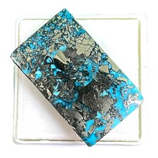 77 Cts Natural Turquoise 37x22mm Octagon Cabochon Blue Loose Untreated Gemstone