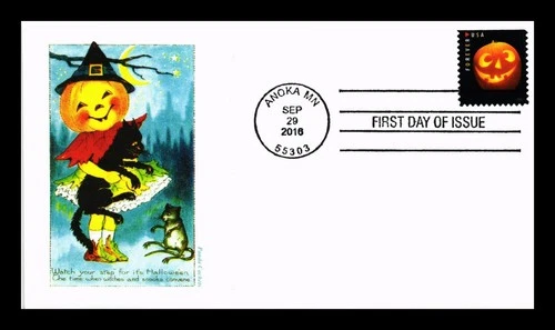 US COVER HALLOWEEN JACK O LANTERNS FIRST DAY ISSUE PANDA CACHET