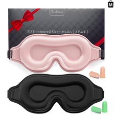 Luxury Memory Foam Sleep Masks with 3D Contour - Adjustable for All Head Sizes